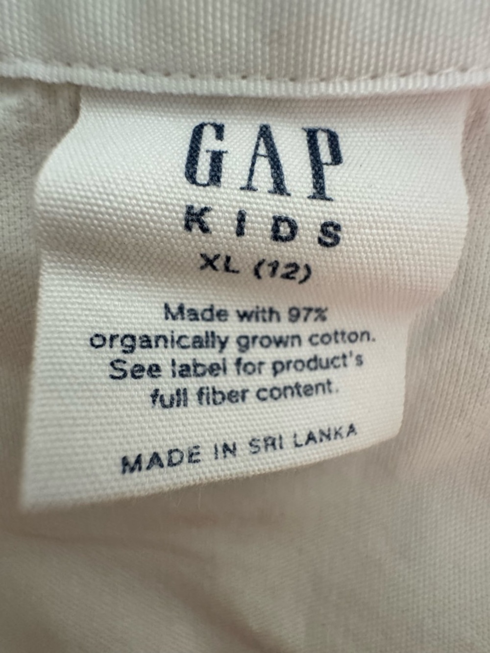GAP Kids Girl White button down shirt blouse size XL size 12 - Picture 4 of 8